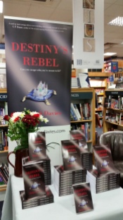 Display for "Destiny's Rebel" at Philip Davies' book launch