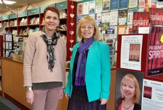 APS Judy Brook, Bookseller, with author SC Skillman in Kenilworth Books 13 Feb 2016