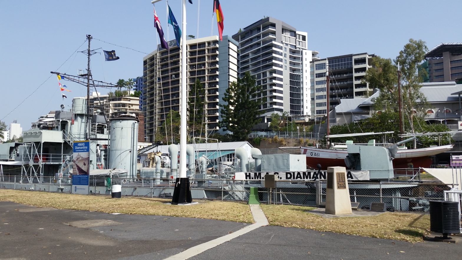 The Diamantina 2nd World war frigate at the Queensland Maritime Museum, Brisbane